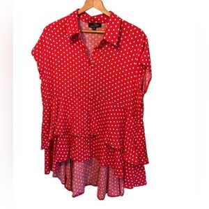 KK23 - Suzanne Betro - SIZE 2X - Polka Dot Blouse